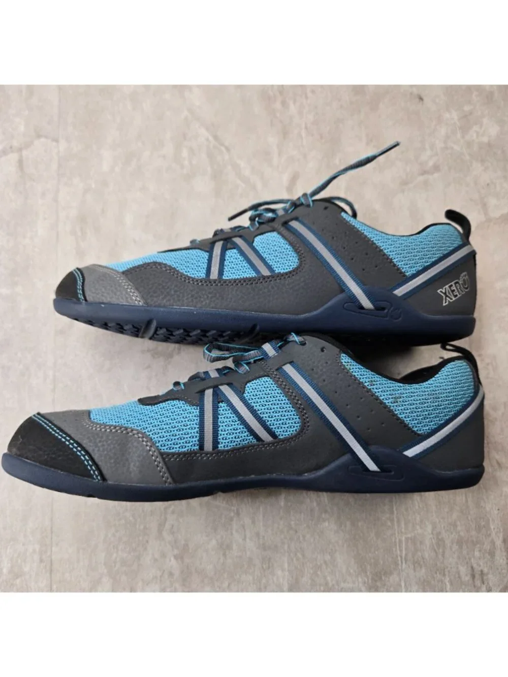 Xero Athletic Sneakers 10.5 Blue Gray Sporty Minimalist Barefoot Running Shoes